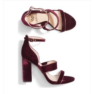 Strappy Velvet Heels